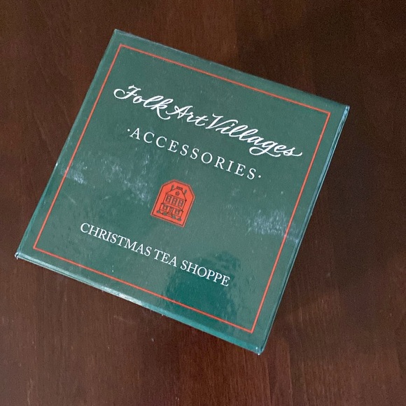 Mailbox, Flag and Basket of Wood - Folk Art Villages Christmas Tea Shoppe - Picture 8 of 8